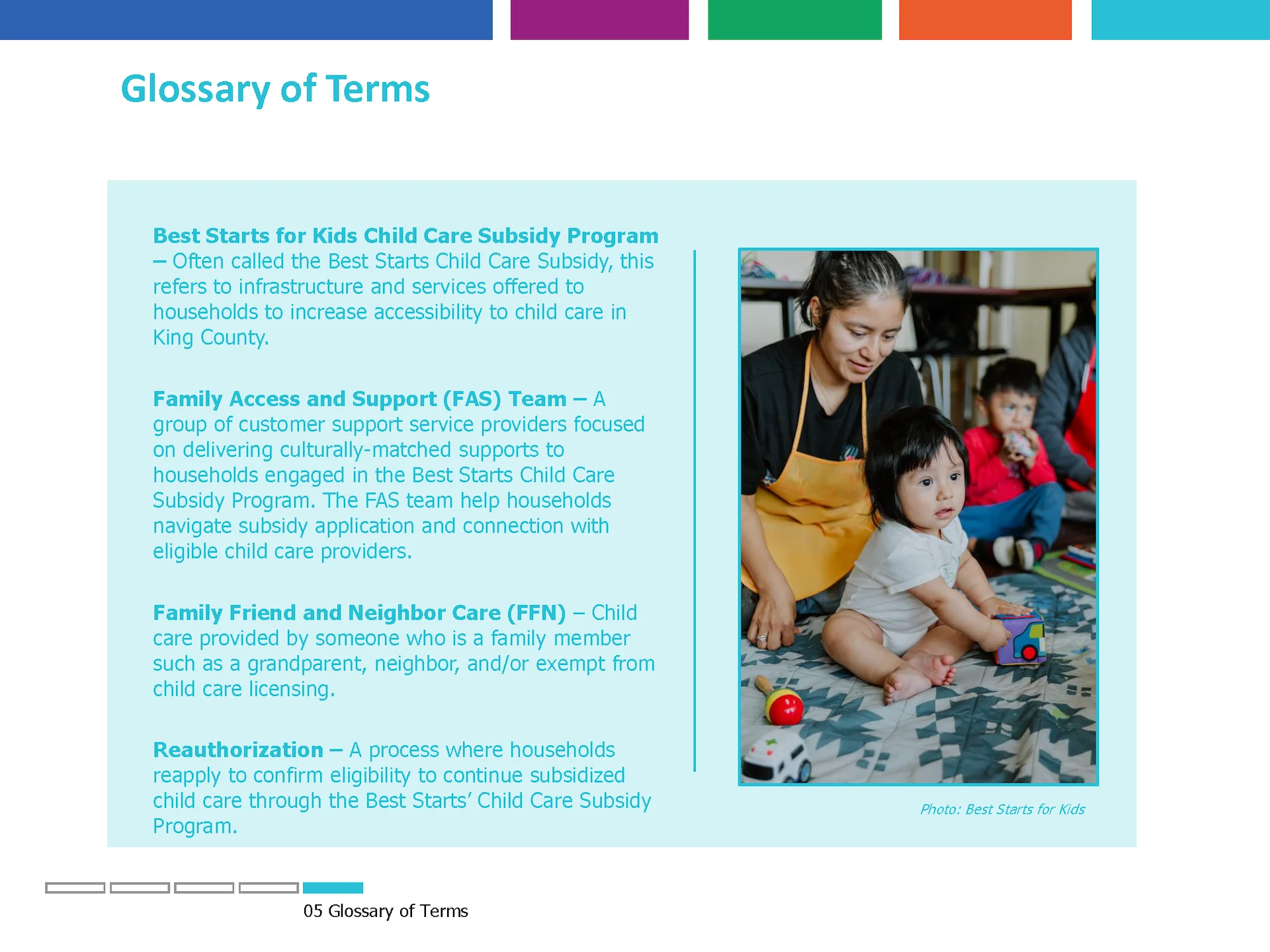 Best Starts For Kids' Child Care Subsidy Program Family Survey
