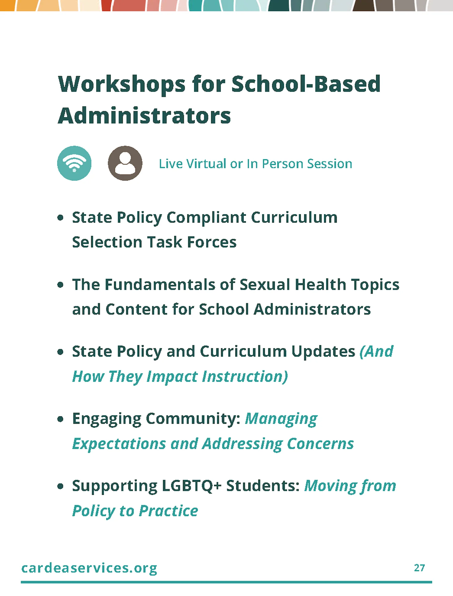 Catalog Of Sexual Health Education Services