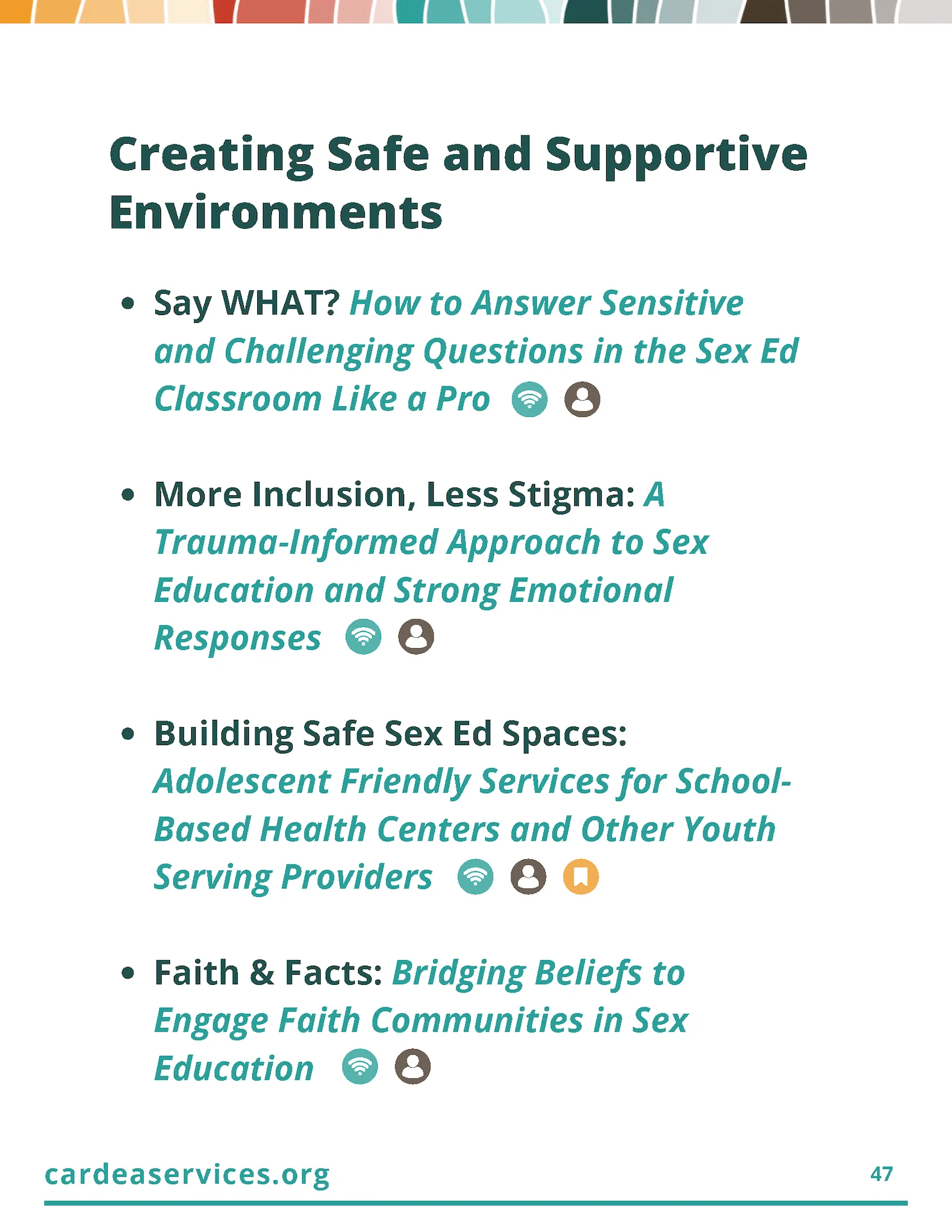 Catalog Of Sexual Health Education Services