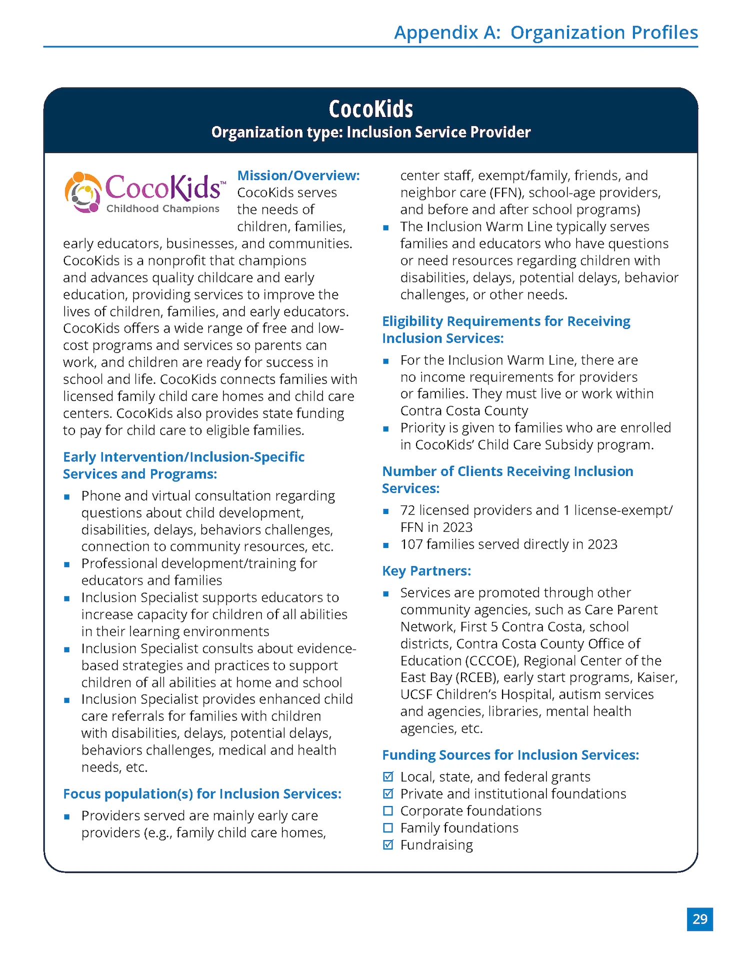 First Contra Costa Inclusive ECE Report