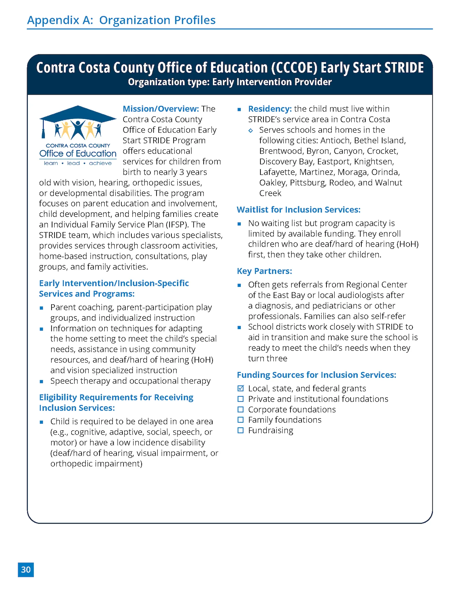 First Contra Costa Inclusive ECE Report