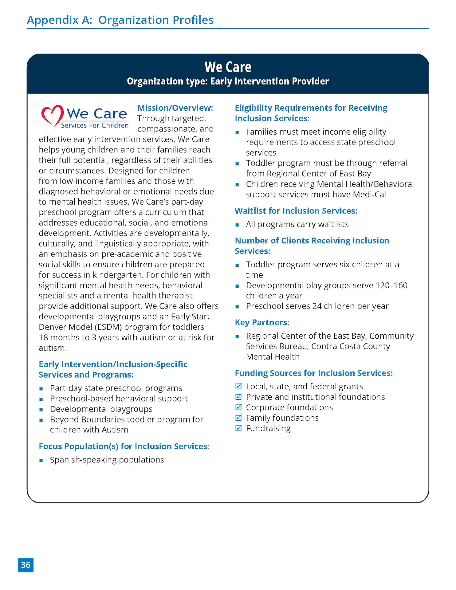 First Contra Costa Inclusive ECE Report