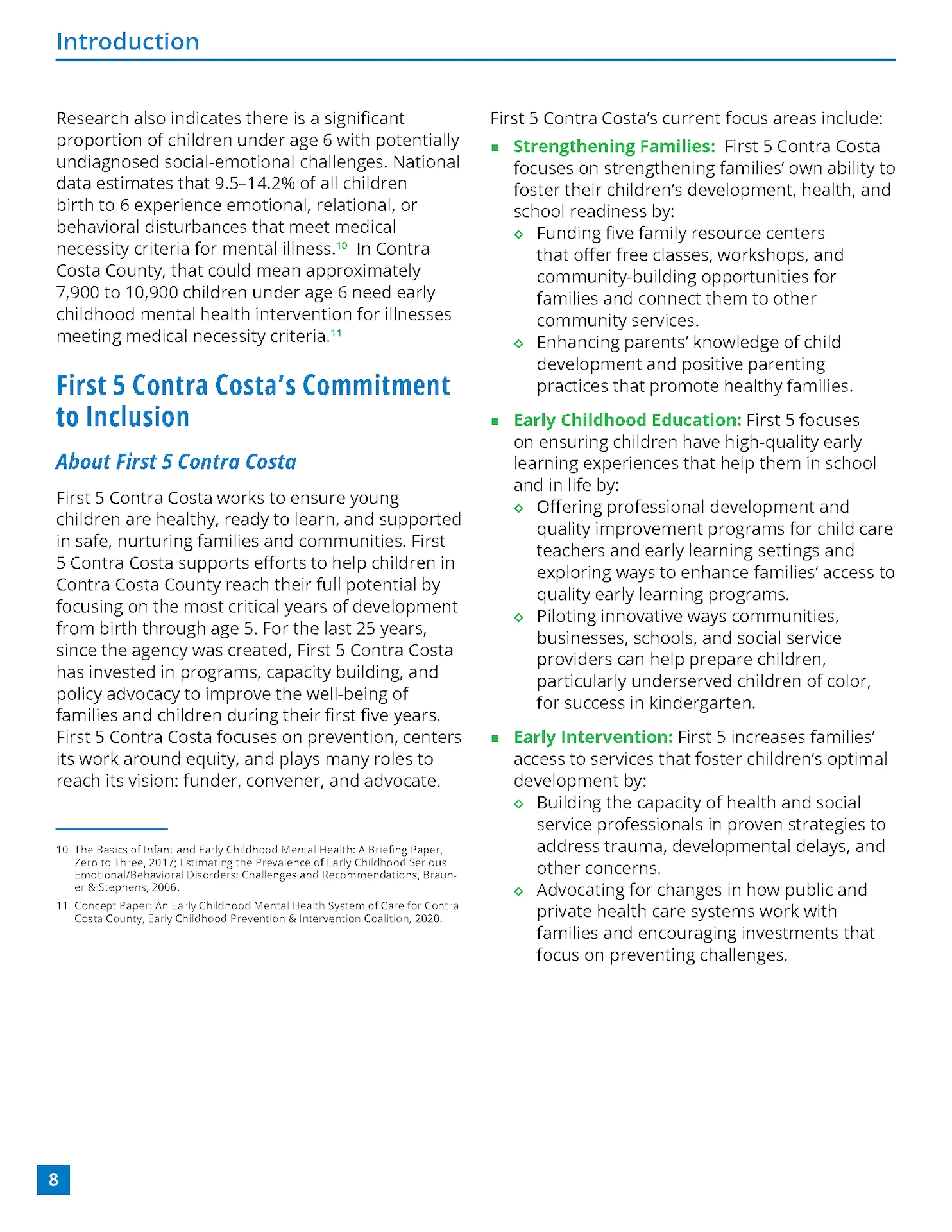 First Contra Costa Inclusive ECE Report